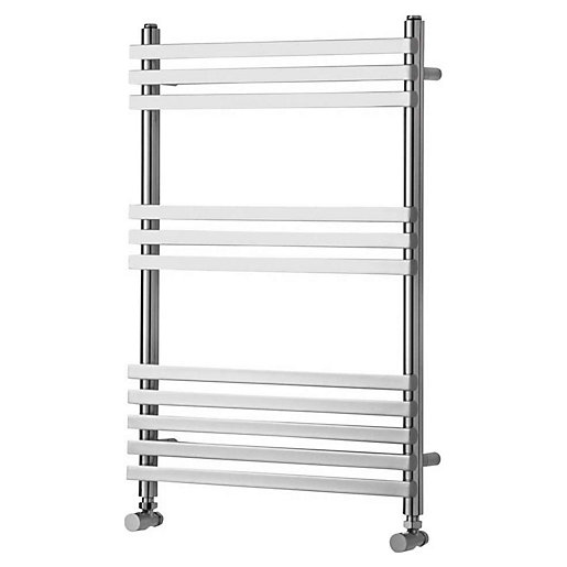 Wickes Invent Square Chrome Heated Towel Rail Radiator 750 x 500mm Wickes.co.uk