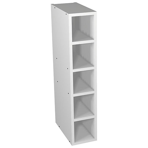 Wickes Fitted Furniture White Gloss Base/Wall Towel Storage Unit - 150