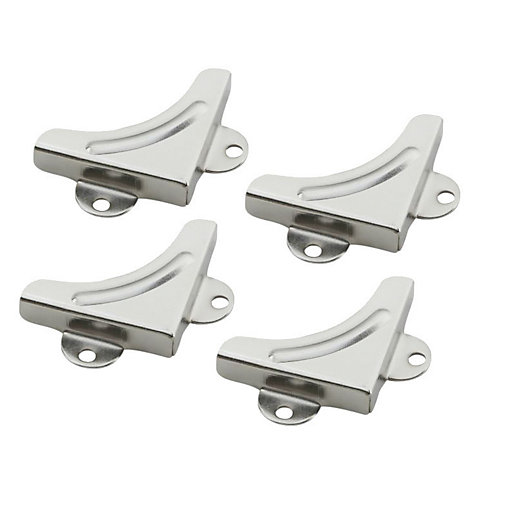 Wickes Mirror Corner Clips Nickel, Mounting Clips For Mirrors