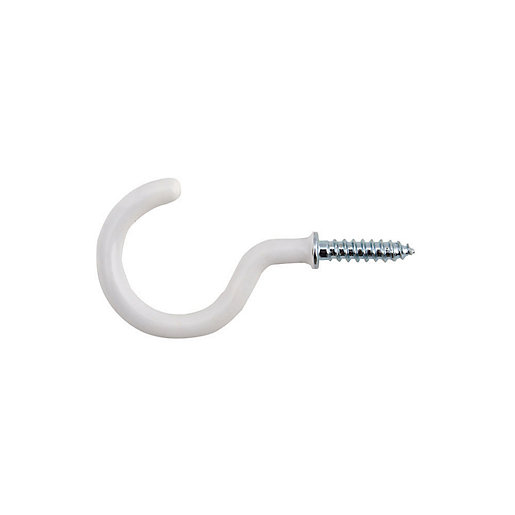 Wickes Round Cup Hook White Pack of 25 Wickes.co.uk