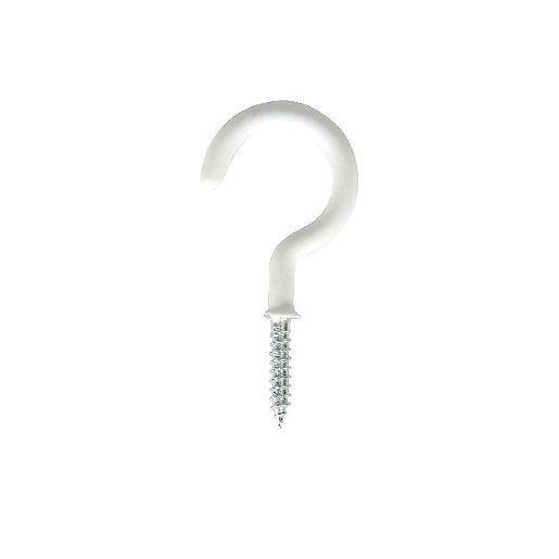 Wickes Shouldered Cup Hooks White 25mm Pack of 10 Wickes.co.uk