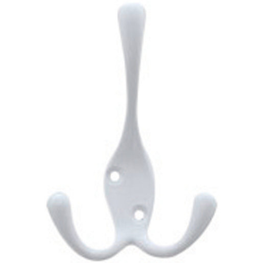 Wickes Three Pronged Screwed Hook White Wickes.co.uk