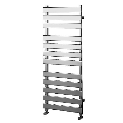 Wickes Haven Flat Panel Designer Chrome Towel Radiator 1200 x 500mm