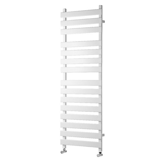 Wickes Haven Flat Panel Designer Towel Radiator White 1200 X 500 Mm Wickes Co Uk