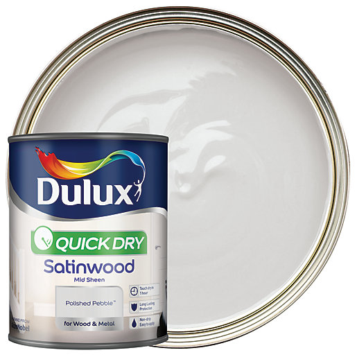 Dulux Quick Dry Satinwood Paint, Light Grey Paint Dulux
