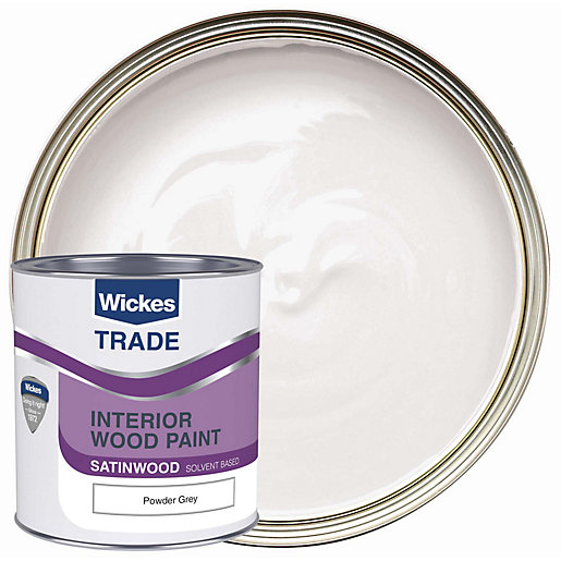 Wickes Trade Satinwood Powder Grey 1L Wickes.co.uk