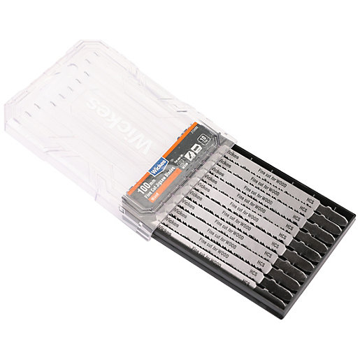 Wickes T Shank Fine Cut Jigsaw Blade for Wood Pack of 10 Wickes.co.uk