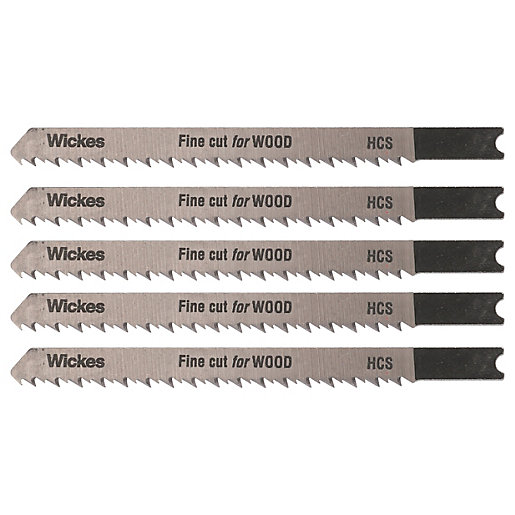 Wickes Universal Shank Fine Cut Jigsaw Blade For Wood Pack Of 5 Wickes.co.uk