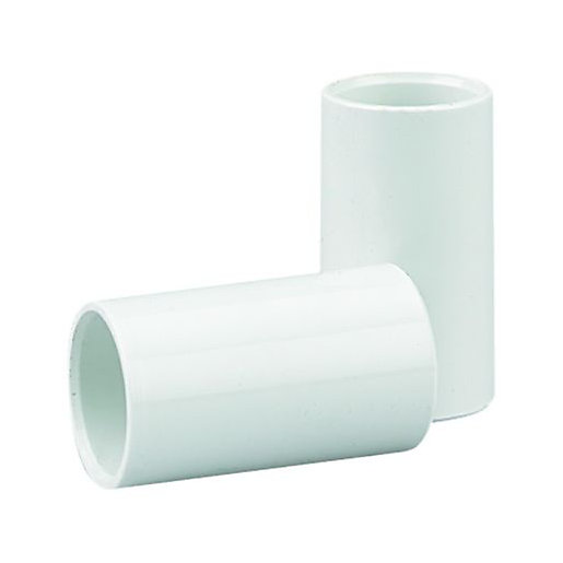 Wickes Straight Conduit Coupling White 20mm Pack of 4 Wickes.co.uk