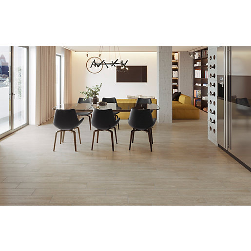 Wickes Kielder Light Oak Wood Effect Porcelain Wall ...