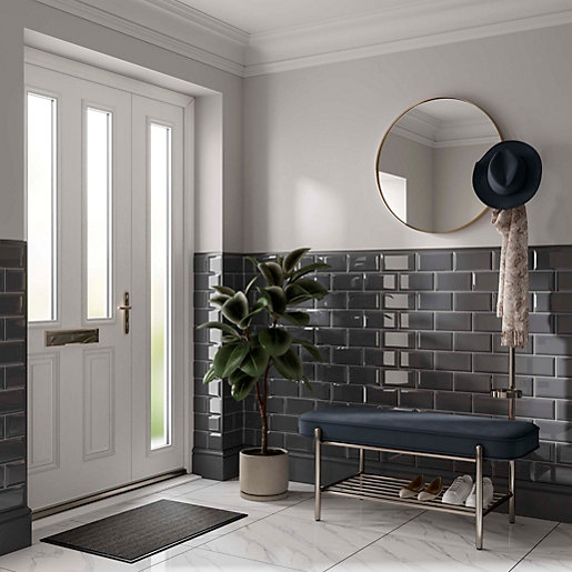 Wickes Metro Grey Ceramic Wall Tile 200 X 100mm Wickes Co Uk