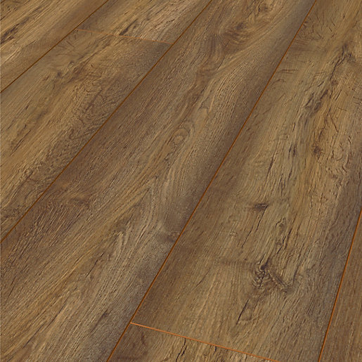 Acacia Brown Oak Laminate Flooring 1.73m2 Wickes.co.uk