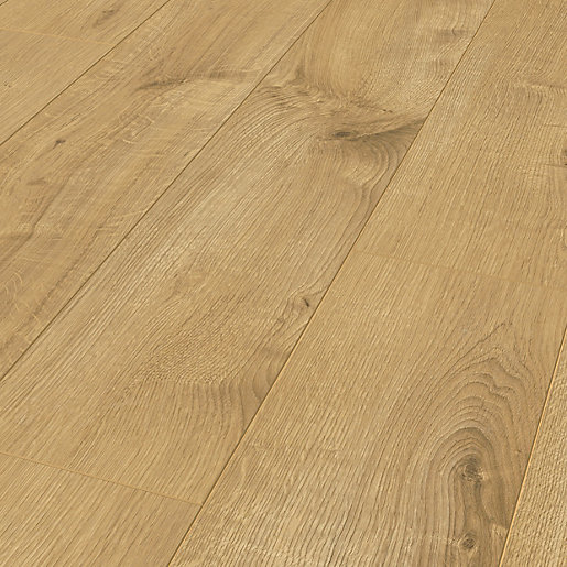 Venezia Oak Laminate Flooring 1 48m2, 3 Strip Oak Laminate Flooring Wickes