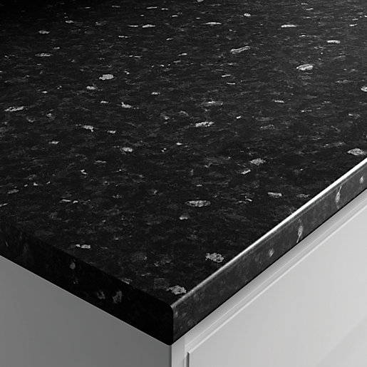 Wickes Laminate Worktop Black Slate Effect 600mm x 38mm x 3m Wickes