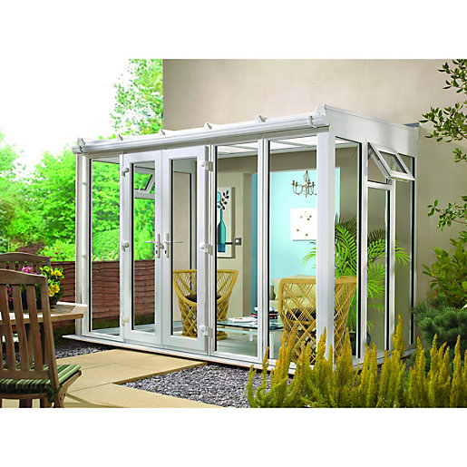 Wickes Lean To Full Glass Conservatory 8 x 8 ft Wickes.co.uk