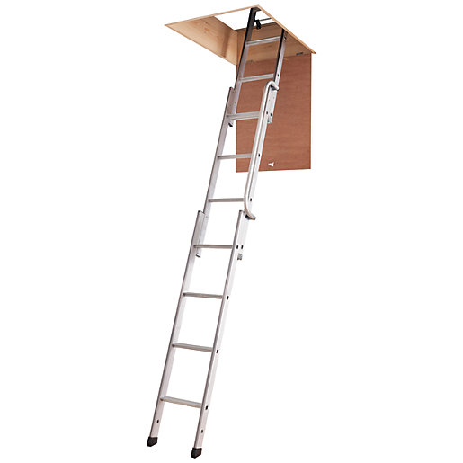 Youngman Easiway 3 Section Aluminium Loft Ladder Wickes.co.uk