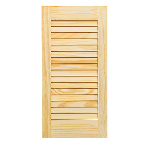 Wickes Pine Closed Internal Louvre Door - 610mm X 305mm | Wickes.co.uk