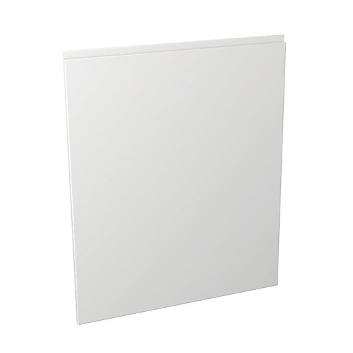 Wickes Madison White Gloss Handleless Appliance Door (B) 600 x 731mm