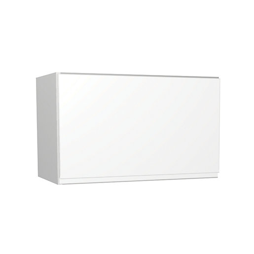 Wickes Madison White Gloss Handleless Narrow Wall Unit 600mm Wickes
