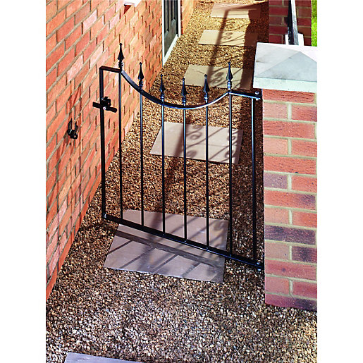 Wickes Windsor Steel Gate Black 914 X 925 Mm Wickes Co Uk