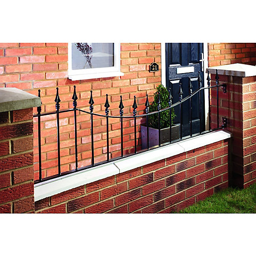 Wickes Windsor Wall Railing Black 515 X 1830mm Wickes Co Uk