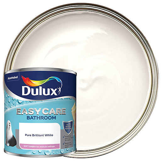 Dulux Real Life Bathroom Paint - Pure Brilliant White - 1L | Wickes.co.uk