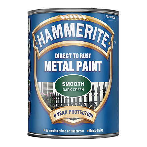 Hammerite Metal Paint Smooth Dark Green 750ml Wickes Co Uk