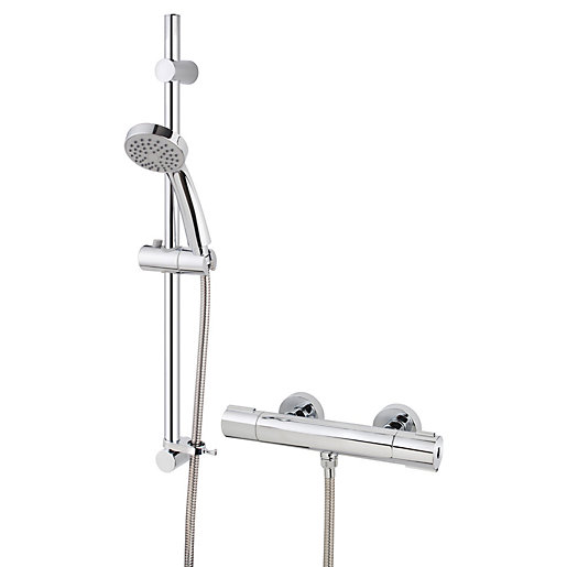 Alban Thermostatic Mixer Shower Chrome Wickes.co.uk