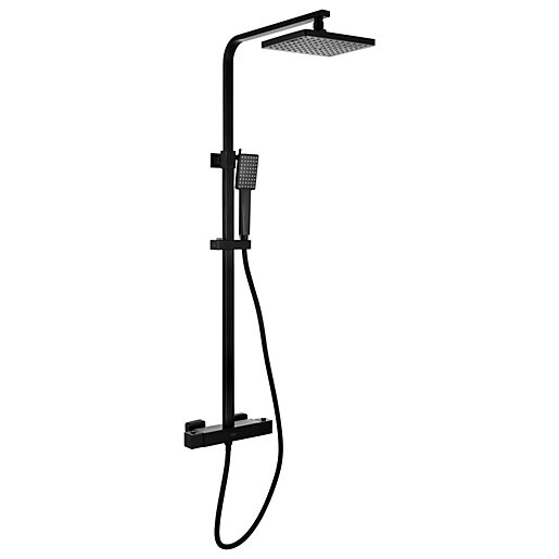 Bristan Iris Bar Mixer Shower With Diverter Black Wickes.co.uk