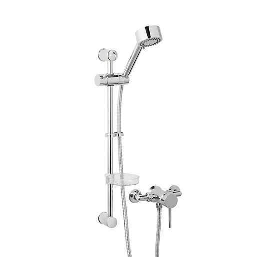 Wickes Origin Manual Mixer Shower Kit Chrome Wickes.co.uk