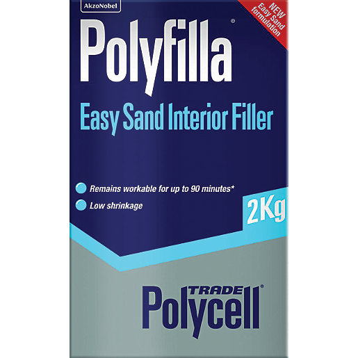 Polycell Trade Polyfilla Easy Sand Interior Powder Filler 2kg