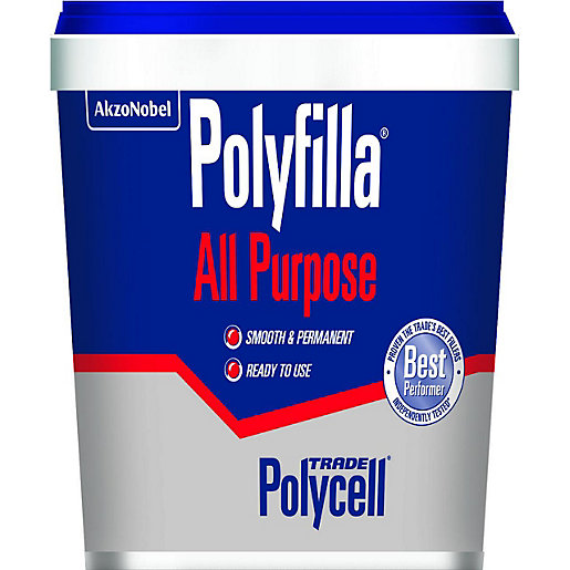 Polycell Trade Polyfilla Ready Mixed All Purpose Filler 1kg Wickes.co.uk