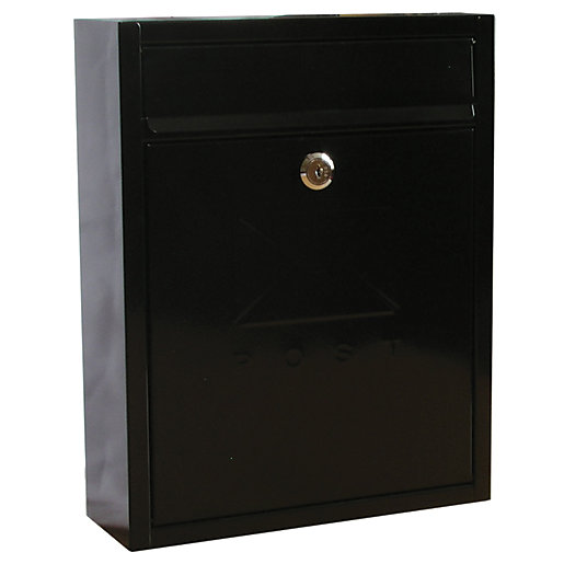 Sterling Compact Post Box Black Wickes.co.uk