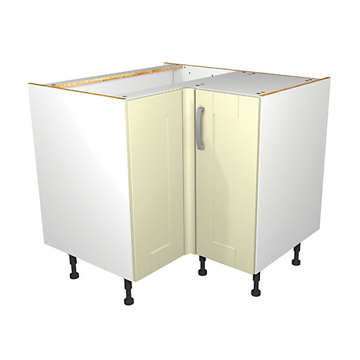 Wickes Ohio Cream Shaker Corner Base Unit 925mm Wickes Co Uk