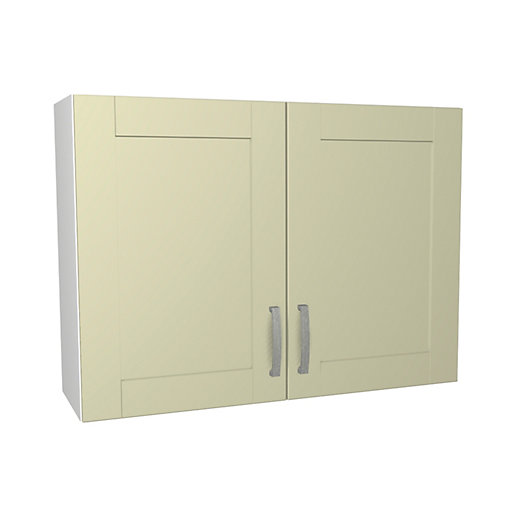 Wickes Ohio Cream Shaker Wall Unit, Kitchen Wall Cabinets With Doors Wickes