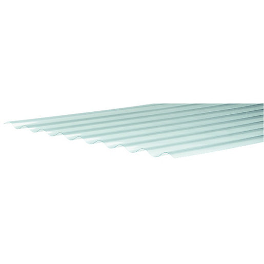 Wickes PVCu Clear Corrugated Sheet 660 X 2400mm Wickes Co Uk   PVC Corrugated Sheets Trims Wickes PVCu Clear Corrugated Sheet 660 X 2400mm~B3819 240152 00