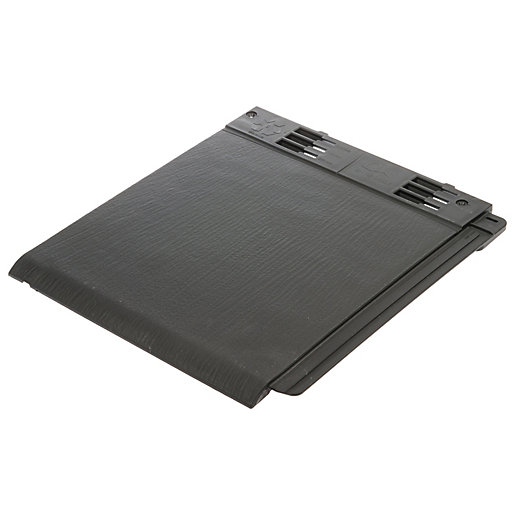 Envirotile Anthracite Plastic Tile 365 x 335 x 12mm, Pack of 10