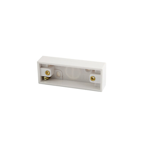 Wickes 1 Gang Architrave Pattress Box White Wickes.co.uk