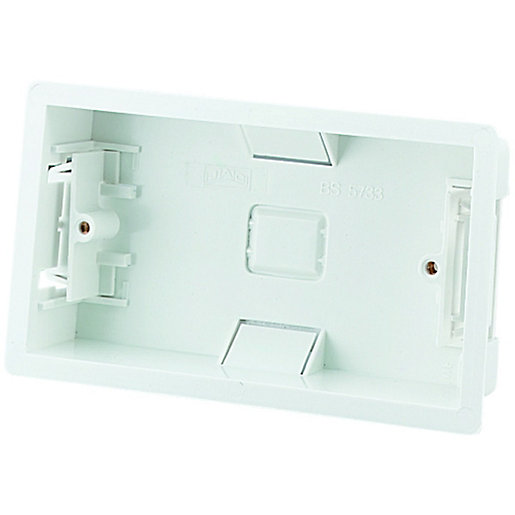 Wickes 2 Gang Dry Lining Box White Co Uk Z18xe Engine Wiring Diagram 3 Pole Switch