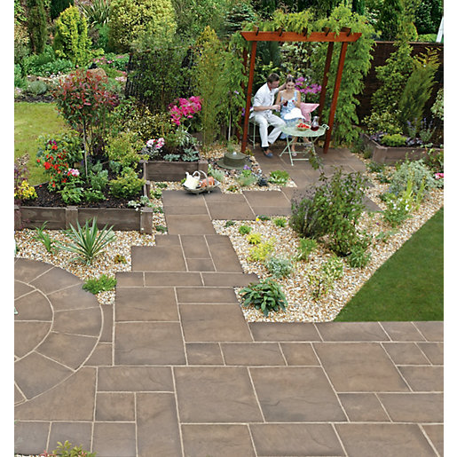 Marshalls Heritage Riven Weathered Yorkstone Paving Slab 450 X 600 X 38 Mm 5 94m2 Pack Wickes Co Uk
