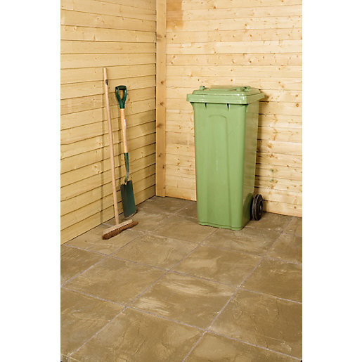 Marshalls Pendle Riven Buff Paving Slab 600 x 600 x 38 mm Wickes.co.uk