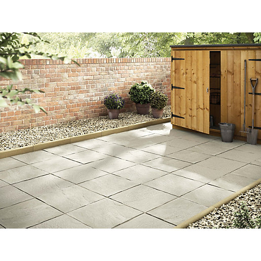 Marshalls Pendle Riven Grey Paving Slab 450 x 450 x 32mm Pack of 60