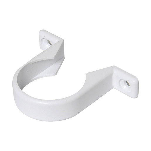 FloPlast WS34W Solvent Weld Waste Pipe Clips White 32mm Pack of 3