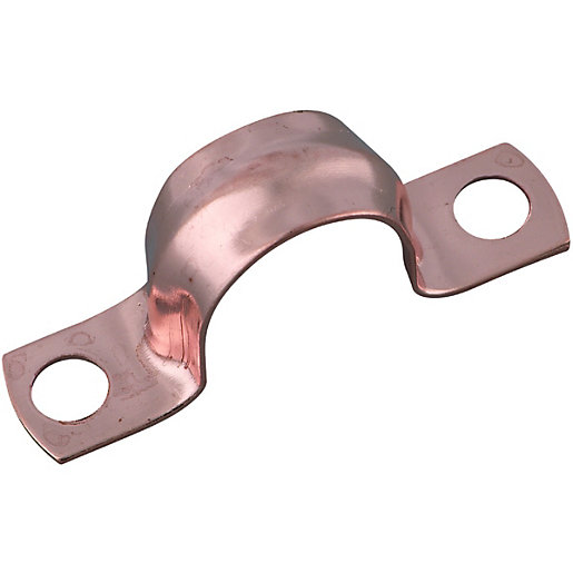 Wickes Copper Pipe Clips 15mm Pack of 6 Wickes.co.uk