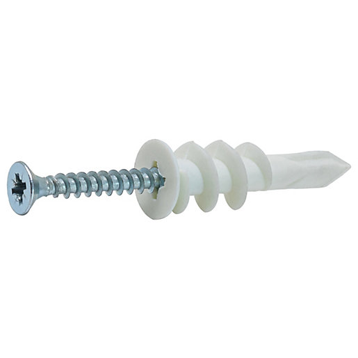 Self Drill Nylon Plasterboard Fixers 41mm 250 Pack Wickes.co.uk