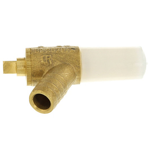 Hep2O HX32/15WS Brass Drain Cock 15mm Wickes.co.uk