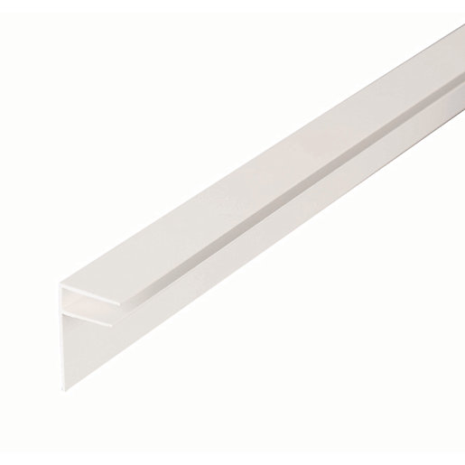 10mm PVC Side Flashing - White 3m