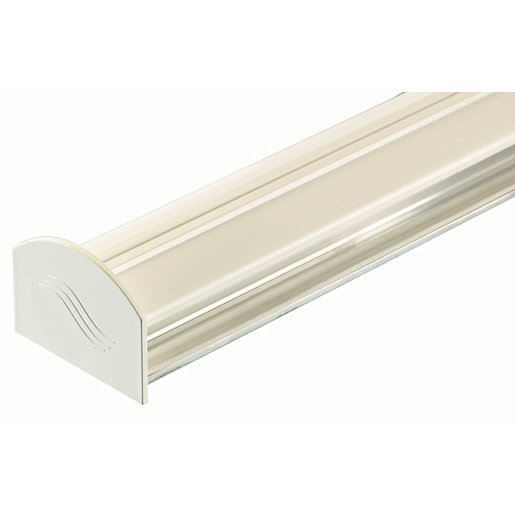 Aluminium Glazing Bar Base and PVC Cap White 3m Wickes.co.uk
