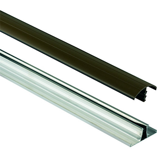 Wickes Universal Glazing Bar for Polycarbonate Sheets Brown 3m