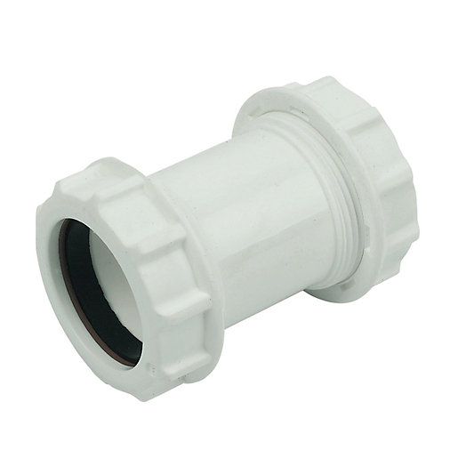 FloPlast WC07 Compression Waste Straight Coupler 32mm Wickes